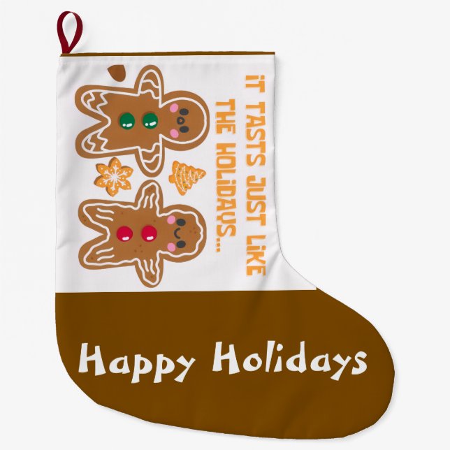 Funny christmas large christmas stocking (Front)