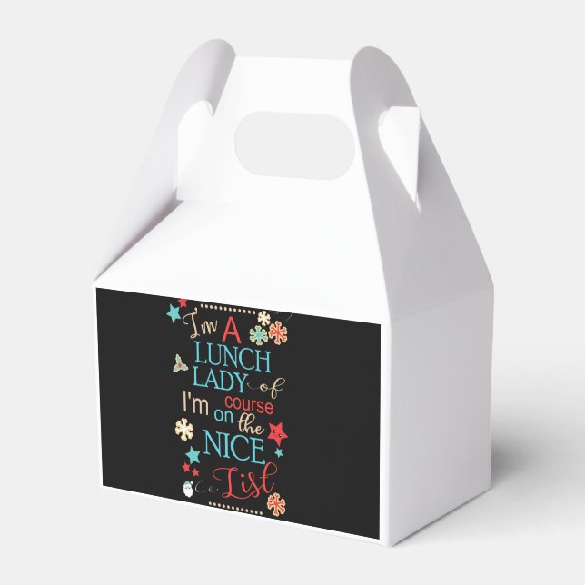 Funny Christmas Lunch Lady Gift I'm A Lunch Lady Favor Box (Front Side)