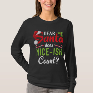 Funny Christmas Matching Gift Dear Santa Does Nice T-Shirt