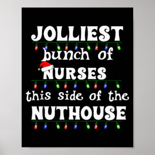 Funny Christmas Matching Group Work Jolliest Bunch Poster