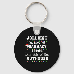 Funny Christmas Matching Group Work Pharmacy Techn Keychain
