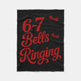 Funny Christmas Meme 6-7 67 Bells Are Ringing Humo Fleece Blanket