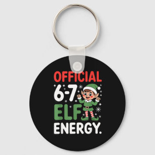 Funny Christmas Meme 6-7 67 Elf Energy Humor Outfi Keychain