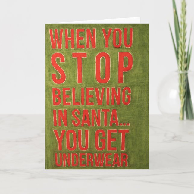 Funny Christmas Message Greeting Card! Card (Front)