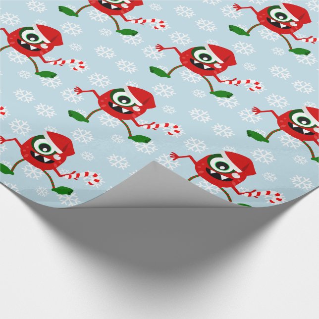 Funny Christmas Monster Wrapping paper (Corner)