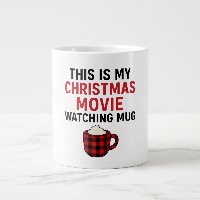 Funny Christmas Movie Watching Mug • Cozy Hot Coco (Devant)