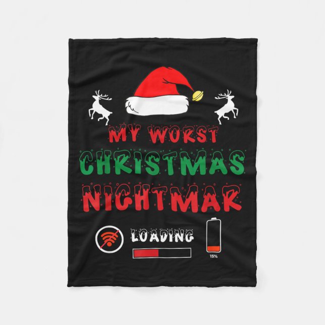 Funny Christmas My Worst For Gamers  Fleece Blanket (Front)