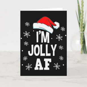 Funny Christmas Naughty Adults Pajama, Santa I'm J Card