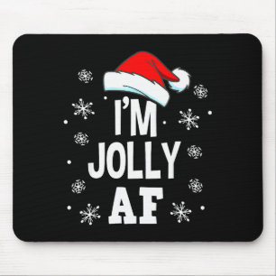 Funny Christmas Naughty Adults Pajama, Santa I'm J Mouse Pad