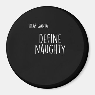 Funny Christmas Naughty Nice Santa Checklist Magnet