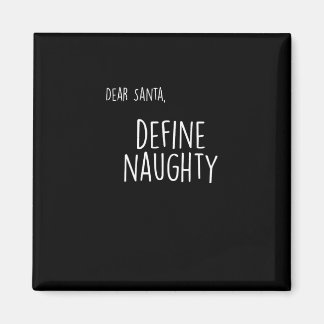 Funny Christmas Naughty Nice Santa Checklist Magnet