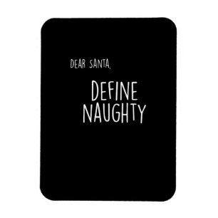 Funny Christmas Naughty Nice Santa Checklist  Magnet