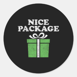 Funny Christmas Nice Package Retro Ugly Party Adul Classic Round Sticker
