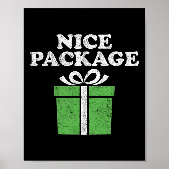 Funny Christmas Nice Package Retro Ugly Party Adul Poster (Front)