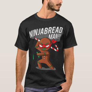 Funny Christmas Ninja Gingerbread Man T-Shirt