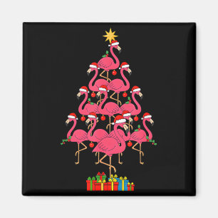 Funny Christmas Nk Flamingo Tree Holiday Bird Love Magnet