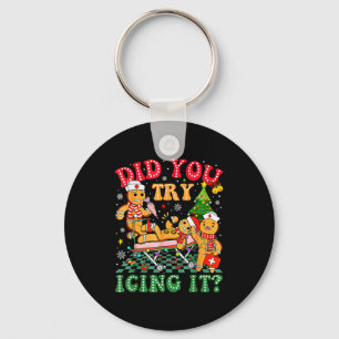Funny Christmas Nurse Did You Try Icing It_ Ginger Keychain