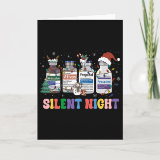 Funny Christmas Nurse Medical Christmas Icu Nicu R Card