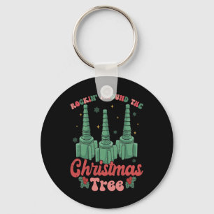 Funny Christmas Nurse Respiratory Therapist Christ Keychain