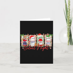Funny Christmas Nurse Silent Night Medical Humor  Card