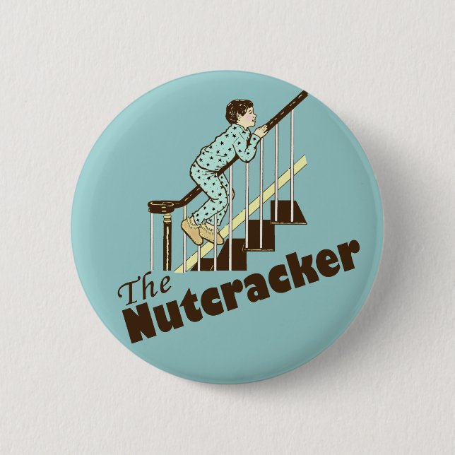 Funny Christmas Nutcracker 2 Inch Round Button (Front)