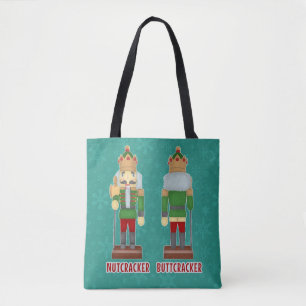 Funny Christmas Nutcracker Buttcracker Humourous Tote Bag