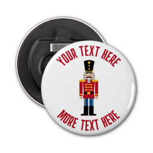 Funny Christmas nutcracker magnetic button opener