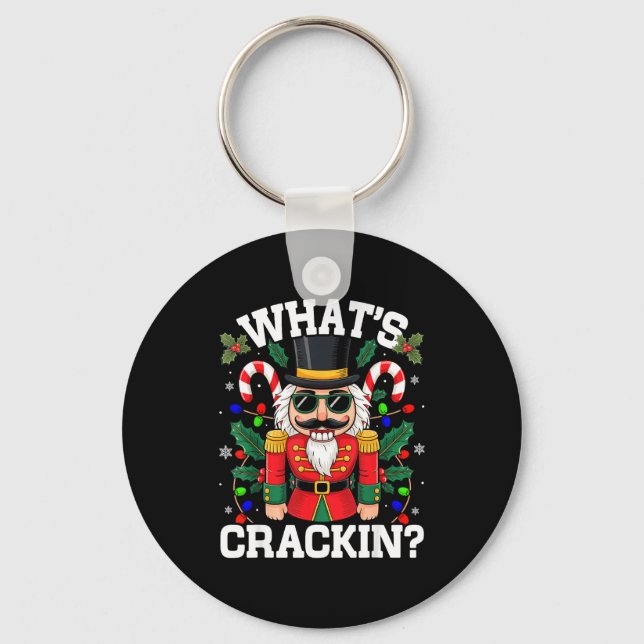 Funny Christmas Nutcracker Men Kids N Boys Whats C Keychain (Front)