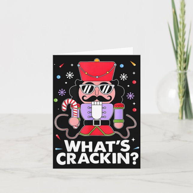 Funny Christmas Nutcracker Men Kids Teen Boys What Card (Front)