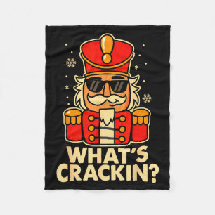 Funny Christmas Nutcracker Men Kids Teen Boys What Fleece Blanket