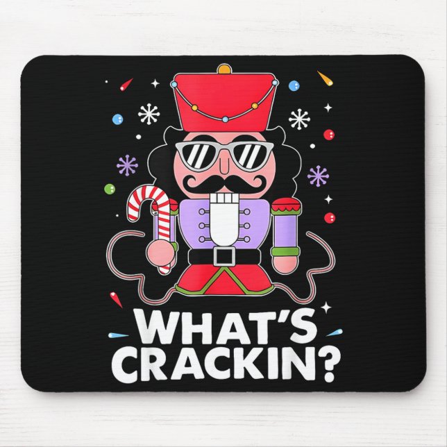 Funny Christmas Nutcracker Men Kids Teen Boys What Mouse Pad (Front)