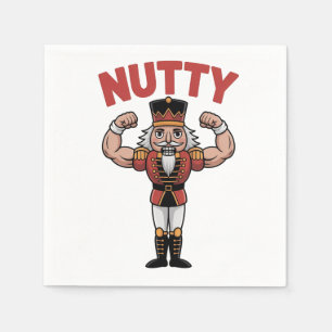 Funny Christmas Nutcracker Nuty Natural Fitness Napkin