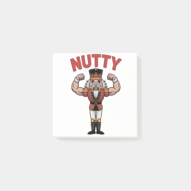 Funny Christmas Nutcracker Nuty Natural Fitness  Post-it Notes (Front)