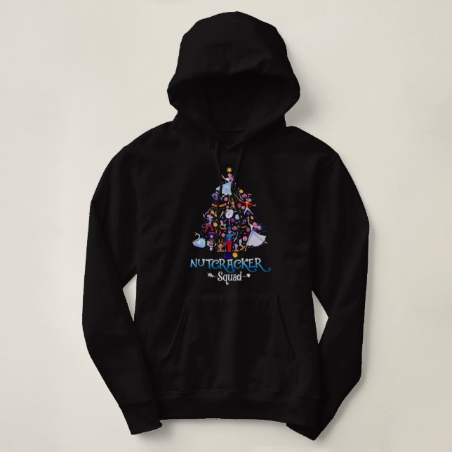 Funny Christmas Nutcracker Squad Ballet Dance Kids Hoodie (Design Front)