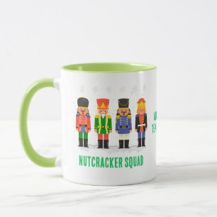 Funny Christmas Nutcracker Squad Matching Green Mug