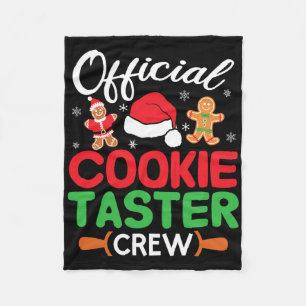 Funny Christmas Official Cookie Taster Crew Byking Fleece Blanket