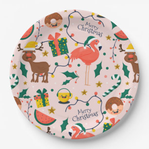 Funny Christmas Paper Plate