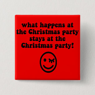 Funny Christmas party 2 Inch Square Button