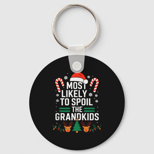 Funny Christmas Party Most Likely To Sil The Grand Keychain (Front)