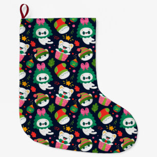 Funny Christmas Pattern Large Christmas Stocking