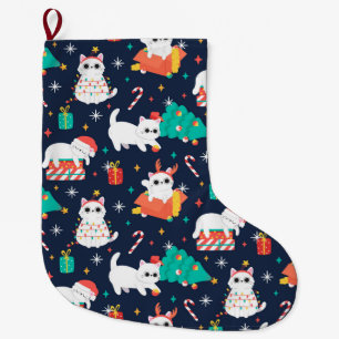 Funny Christmas Pattern Large Christmas Stocking