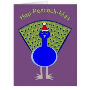 Funny Christmas Peacock