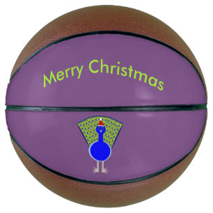 Funny Christmas Peacock Basketball