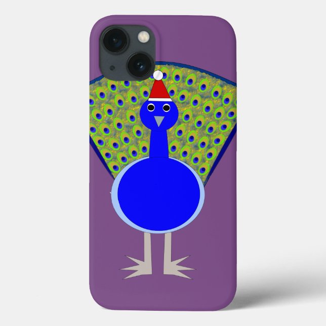 Funny Christmas Peacock Case-Mate iPhone Case (Back)