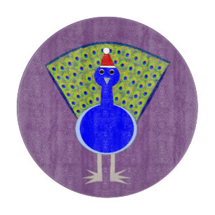 Funny Christmas Peacock Cutting Board