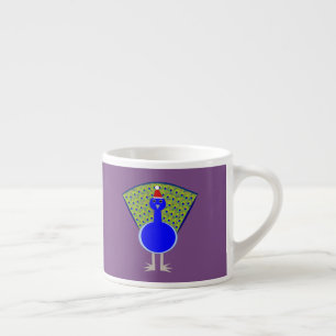 Funny Christmas Peacock Espresso Cup