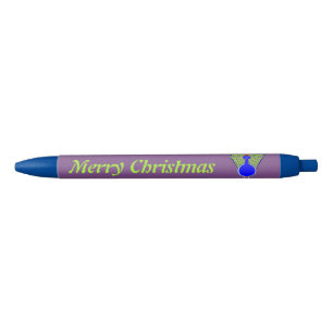 Funny Christmas Peacock Personalized Blue Ink Pen