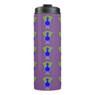 Funny Christmas Peacock Thermal Tumbler