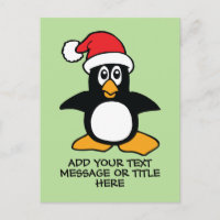 Funny Christmas Penguin Custom Text
