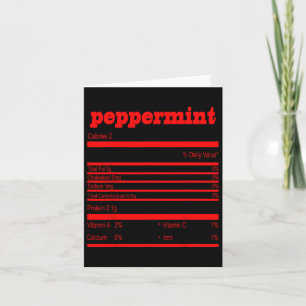 Funny Christmas Peppermint Nutrition Card